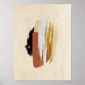 抽象芸術水色幾何学模様、抽象芸術ミニマル、 ポスター (正面)