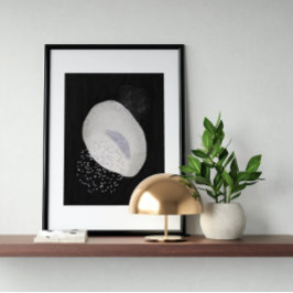 抽象芸術水色幾何学模様、抽象芸術ミニマル、 ポスター