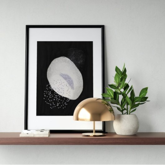 抽象芸術水色幾何学模様、抽象芸術ミニマル、 ポスター