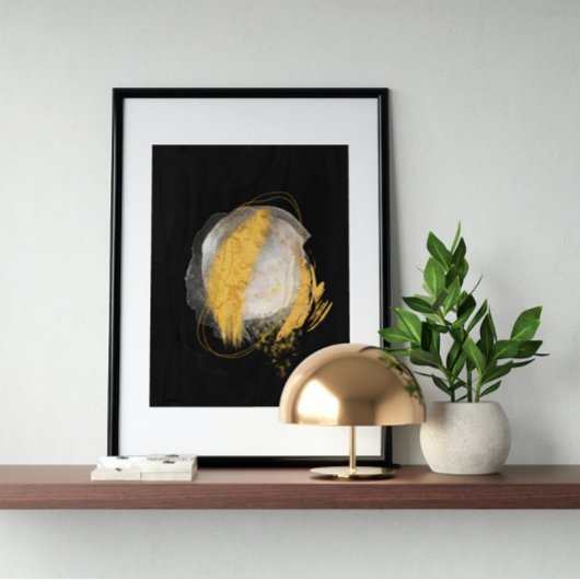 抽象芸術水色幾何学模様、抽象芸術ミニマル、 ポスター