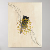 抽象芸術水色幾何学模様、抽象芸術ミニマル、 ポスター (正面)