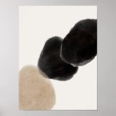 抽象芸術水色幾何学模様、抽象芸術ミニマル、 ポスター (正面)