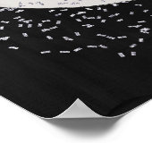 抽象芸術水色幾何学模様、抽象芸術ミニマル、 ポスター (角)