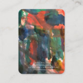 抽象芸術水色手作りイヤリング表示カード コーリングカード (裏面)