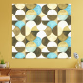 抽象芸術水色手描き キャンバスプリント (インサイチュ (リビング))