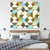 抽象芸術水色手描き キャンバスプリント (インサイチュ (寝室))