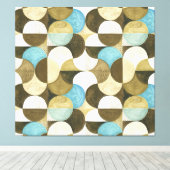 抽象芸術水色手描き キャンバスプリント (インサイチュ (ウッドフロア))