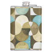 抽象芸術水色手描き フラスク (裏面)