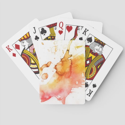 抽象芸術水色手絵を描背景 トランプ (裏面)