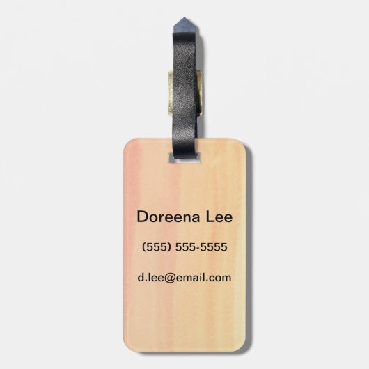 抽象芸術水色手色彩の鮮やか背景 ラゲッジタグ (裏面縦)