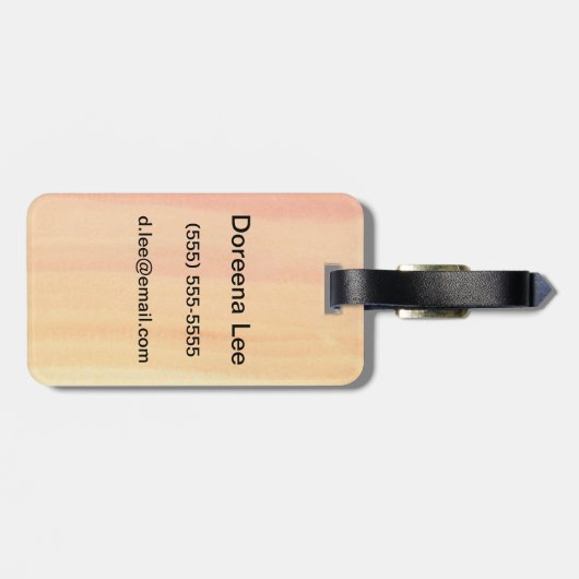 抽象芸術水色手色彩の鮮やか背景 ラゲッジタグ (裏面横)