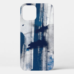 抽象芸術水色紙アートのカラフルテクスチャ iPhone 12ケース