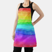 抽象芸術水色絵を描ストライプ エプロン (インサイチュ)