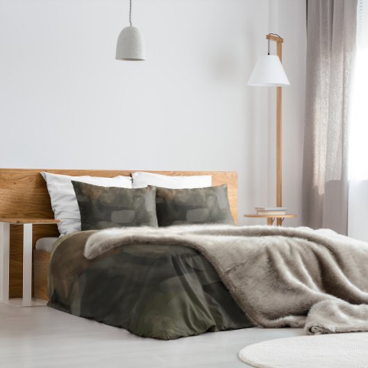 抽象芸術水色絵を描濃灰色ブラウン 枕カバー