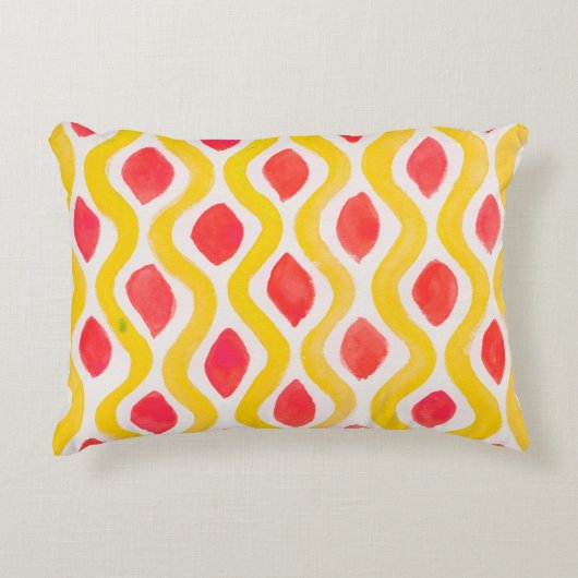 抽象芸術水色背景 アクセントクッション (正面)