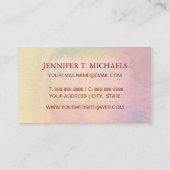 抽象芸術水色背景 名刺 (裏面)