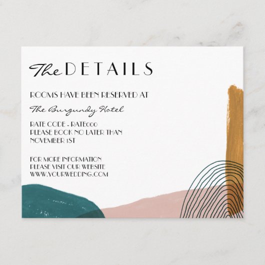 抽象芸術水色詳細エンクロージャカード エンクロージャーカード (正面)