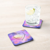 抽象芸術水色超実宇宙結婚雲 コースター (右側)
