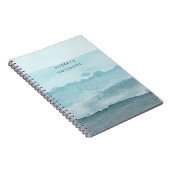 抽象芸術水色青海 ノートブック (右側)