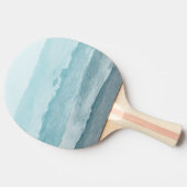 抽象芸術水色青海 卓球ラケット (横)
