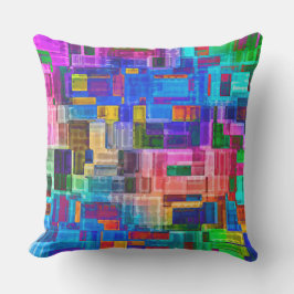 抽象芸術水色 アウトドアクッション