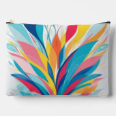 抽象芸術水色 アクセサリーポーチ (正面)