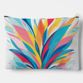 抽象芸術水色 アクセサリーポーチ (裏面)