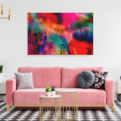 抽象芸術水色 キャンバスプリント (インサイチュ (リビング))