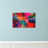 抽象芸術水色 キャンバスプリント (インサイチュ (ウッドフロア))