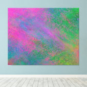 抽象芸術水色 キャンバスプリント (インサイチュ (ウッドフロア))
