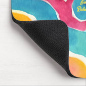 抽象芸術水色 マウスパッド (コーナー)