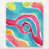 抽象芸術水色 マウスパッド (正面)