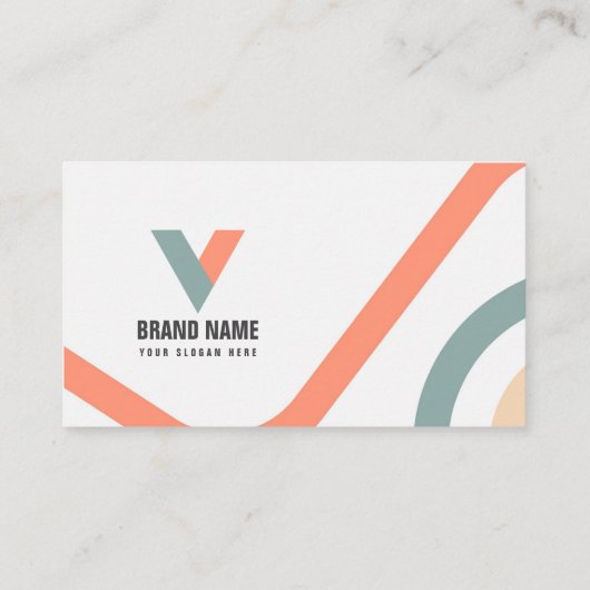 抽象芸術水色 名刺 (裏面)