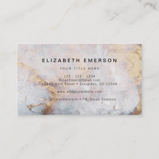 抽象芸術水色 名刺 (裏面)