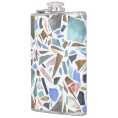 抽象芸術水色：手書きの白い背景。 フラスク (左)