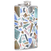 抽象芸術水色：手書きの白い背景。 フラスク (右)