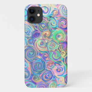 抽象芸術水色 iPhone 11 ケース