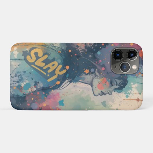 抽象芸術水色 Case-Mate iPhoneケース (裏面(横))