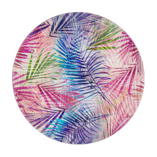 抽象芸術水葉色Allover Pattern カッティングボード