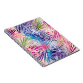 抽象芸術水葉色Allover Pattern ノートブック (右側)