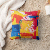 抽象芸術水鮮やか色 クッション (ブランケット)