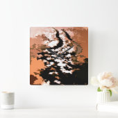 抽象芸術水 スクエア壁時計 (ホーム)