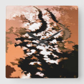 抽象芸術水 スクエア壁時計 (正面)