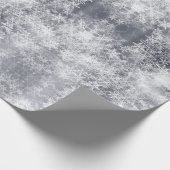 抽象芸術氷灰色の冬の模様 ラッピングペーパー (角)