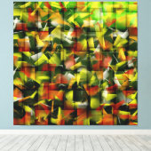 抽象芸術油およびア絵画クリル5 キャンバスプリント (インサイチュ (ウッドフロア))