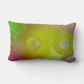 抽象芸術油と水模様 – イエローアモダンート ランバークッション (裏面)