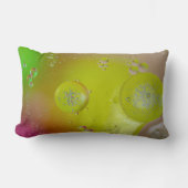 抽象芸術油と水模様 – イエローアモダンート ランバークッション (正面)