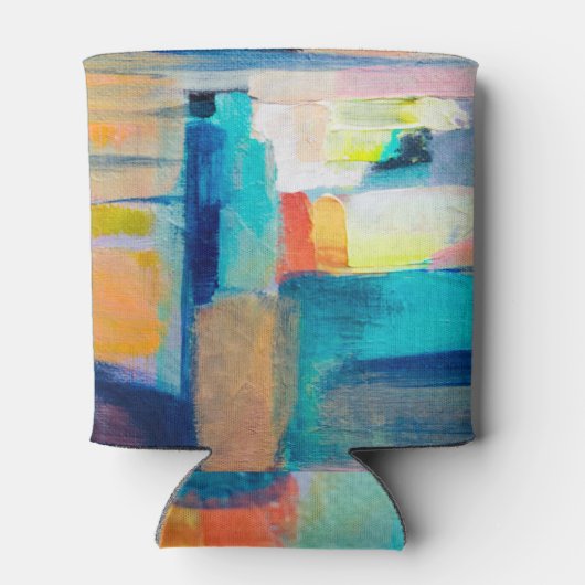 抽象芸術油の質感 缶クーラー (裏面)