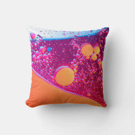 抽象芸術油スリック模様 – 虹色モダン色 クッション