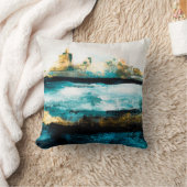 抽象芸術油テクスチャの背景キャンバス上絵を描に。 クッション (ブランケット)